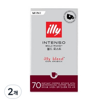 일리 인텐소 볼드 로스트 미니 원두 인스턴트 커피 스틱, 1g, 70개입, 2개