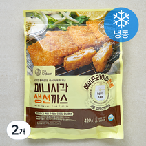 더오담 미니 사각 생선까스 (냉동), 420g, 2개