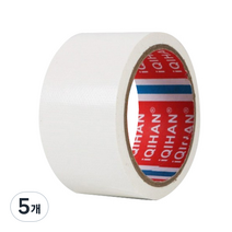 다다 고점도 강력 면 테이프 50mm x 20m, 흰색, 5개