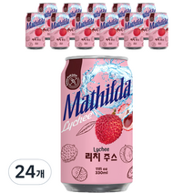 마틸다 열대과일 리치 주스, 330ml, 24개
