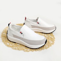 여성용 하인드 밴딩 통굽 슬립온 4cm