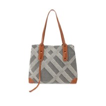 컴리 여성 심플 빅 체크무늬 토트백 PK548