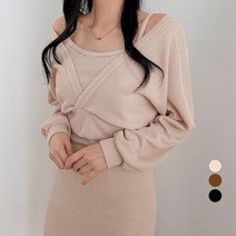 밀키버터 여성용 나시원피스 볼레로 세트