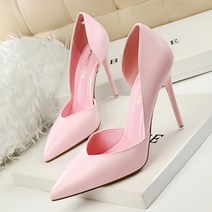 스타 스틸레토 홀 하이힐 10cm