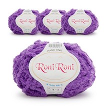 필립섬유 쎄비 로니로니 뜨개실 80g x 4p, 9 보라