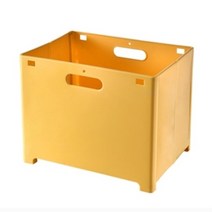 러브트리스 욕실 세탁실 벽걸이 접이식 수납 박스 소형 7.7L, 옐로우, 1개