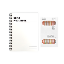 투코비 코마 스프링 무지노트 B5 + 투시형광펜 6색 세트, 화이트(무지노트), 1PACK