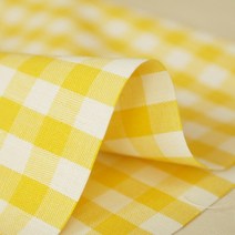 슈슈룸 선염체크 원단 천 패브릭 SH-256, 엘로우A