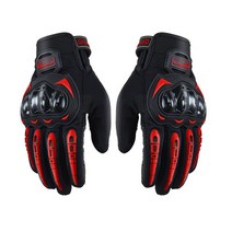 미뉴강베리 휴대폰 터치 레이싱 오토바이 장갑, 레드