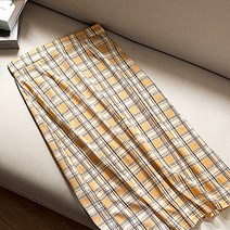 여성용 블랙101 테르 컬러 체크패턴 롱스커트 CH-2319284