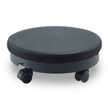 체어포커스 에그 좌식바퀴의자 고급쿠션 EG-350, 블랙