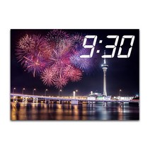 LED 시계 캔버스 프린팅 액자 A3, 옵션34