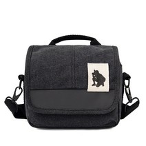 리프 캔버스 칸막이 크로스 카메라 가방 18 x 10 x 15 cm, 그레이