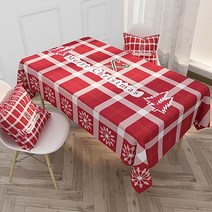 마켓에이 감성 코튼 크리스마스 식탁보, TYPE3, 140 x 220 cm