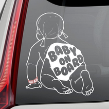 happy nappy Baby On Board 혈액형 밴드 일체형 차량용 스티커, 여아 Rh+ AB, 1개