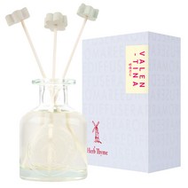 허브타임 NEW 실내용 디퓨저 130ml + 플라워 석고 랜덤발송 4p + 섬유스틱 5p 선물세트, 발렌티나, 1개
