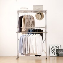 까사마루 점보 접이식 4단 행거, 실버