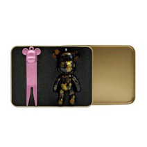 포포베 골프 퍼터 키퍼 그린보수기 + 피규어 + 틴트케이스 세트, 블랙골드(피규어), 핑크(그린보수기), 1세트