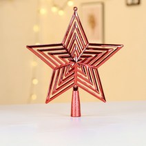 정월나나 트리 상단 꼭대기 오너먼트 장식 별, 레드