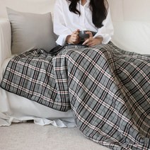 까사베르데 극세사 체크 양면 담요