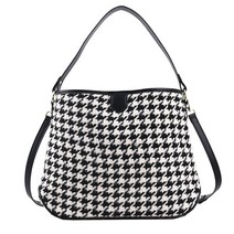 세이프탑 레이디 체크무늬 핸드백