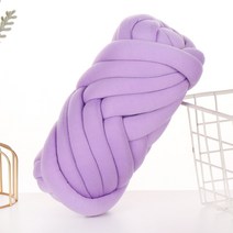 칼리오페 패브릭 DIY 자이언트 얀 뜨개실 1kg, 연퍼플, 1개