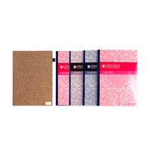 OXFORD 잘펴지는노트 A4 80매 4p + 패브릭 노트커버 A4 세트, 랜덤발송, 1세트