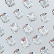 메이브라운 네일스톤 대용량 팔각 6 x 8 mm, 크리스탈, 50개