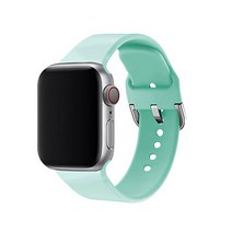 알피나케이스 애플워치 버클 실리콘 밴드 스트랩 SM (38/40mm 호환 가능), 블루 씨