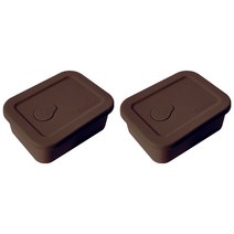 실리컬 레시피앙 실리콘 밀폐 보관용기 몽키 브라운 700ml, 2개, 단품