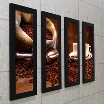 꾸밈 커피향을 품은 원두 액자세트 2타입 원두의향기 cz143, 블랙