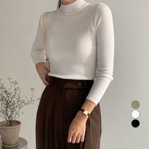 무드인더 여성용 반폴라넥 긴팔티
