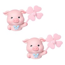 앤티스 바람개비 애니멀 차량용 인테리어 장식, 돼지, 2개