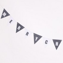 파티해 펠트 크리스마스 삼각 가랜드, 그레이