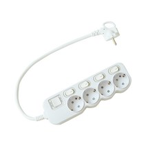 에코파워탭 국산 LED 개별 멀티탭 4구 EPM-L304SS 안전커버, 40cm, 1세트