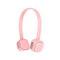 단풍나무 넥밴드 휴대용 에어써큐 듀얼팬 2000mAh, ABC-0020, 핑크