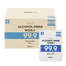 [이소프로필스왑] 큐앤큐 멸균 에탄올 스틱스왑 50포(100개) 알콜 소독면봉, 단품