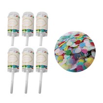 블럭마트 웨딩용품 색종이 푸시 튜브 꽃가루, 6개, TYPE12