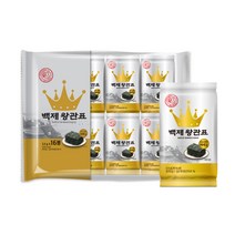 광천김 백제 왕관표 재래 도시락, 3.5g, 16개