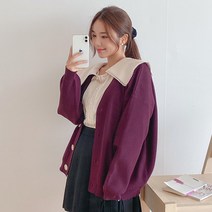 로미스토리 여성용 루즈핏 기본 가디건