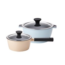 PN풍년 마레 데이라이트 IH 냄비 2종 세트, 혼합색상, 편수냄비 18cm + 양수냄비 20cm