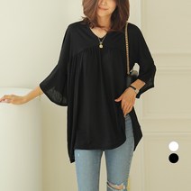 쿨쿠 요루 프릴 반팔 블라우스