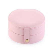 사과숲 휴대용 여행 미니 보석함, 핑크, 1개