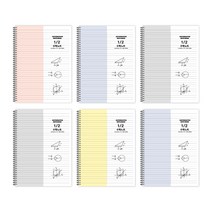 더오픈하우스 2분할 수학노트 4종 6p 랜덤 세트 23-6053, 핑크, 옐로우, 그레이, 블루, 1세트
