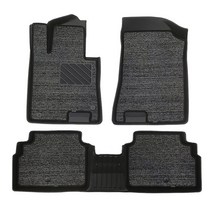 더존 입체포집 TPE 세니스 카매트 풀세트, 디지털그레이 + 올블랙, VX-03 폭스바겐 제타(2020~)