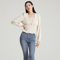 미쏘 스퀘어넥 벨벳 블라우스 BLD112G