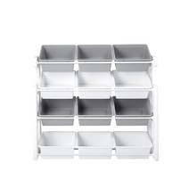 루나스토리 와이드 장난감 정리함 수납장 I, 그레이