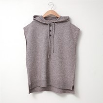 럽스 후디단추 루즈핏 니트 조끼