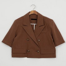 안다로미 여성용 호피단추 오피스룩 자켓