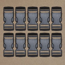 플라스틱 벨트 버클 20mm, 10개, 블랙